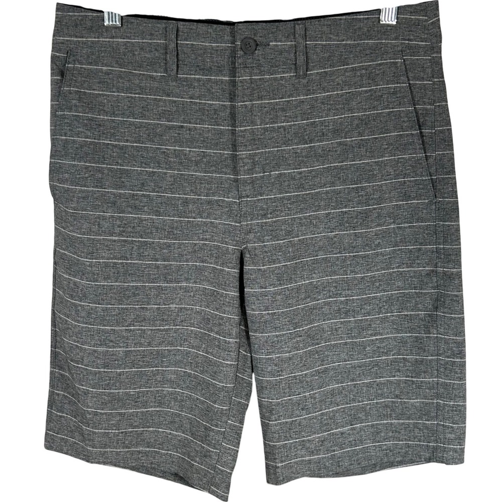 Goodfellow & Co Mens Grey Pinstripe Hybrid Board‎ Shorts Size 30 Stretch Casual